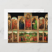 Carte Postale Jan van Eyck - Le Retable de Gand (Devant / Derrière)
