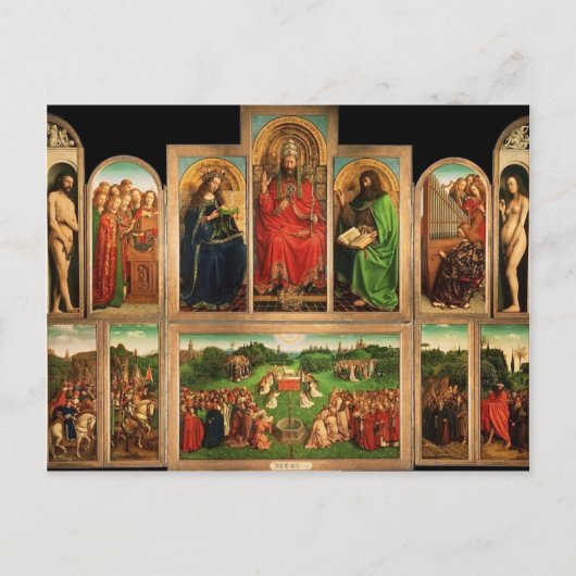 Carte Postale Jan van Eyck - Le Retable de Gand (Devant)
