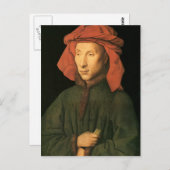 Carte Postale Jan van Eyck - Portrait de Giovanni Arnolfini (Devant / Derrière)