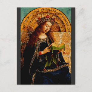 Carte Postale Jan van Eyck - Vierge Marie Collection d'art fin