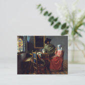 Carte Postale Jan Vermeer - Le Verre du Vin (Debout devant)
