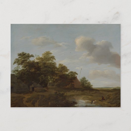 Carte Postale Jan Vermeer van Haarlem, Paysage avec une ferme (Devant)