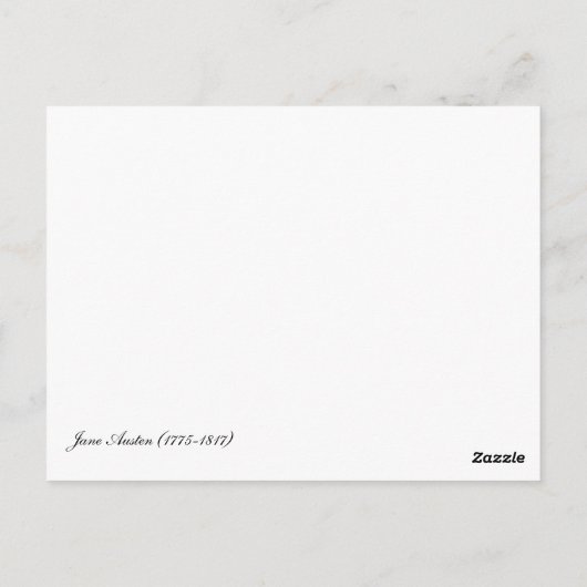 Carte Postale Jane Austen (1775-1817) (Dos)