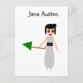 Carte Postale Jane Austen Cute (Devant)