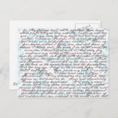 Carte Postale Jane Austen Damask (Devant / Derrière)