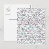 Carte Postale Jane Austen Damask (Devant / Derrière)