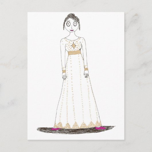 Carte Postale Jane Austen Déplaisant Gold (Devant)