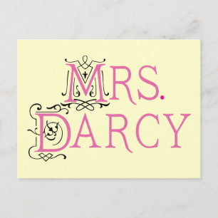 Carte Postale Jane Austen Mme Darcy Gift