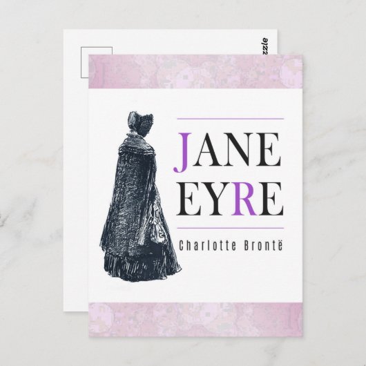 Carte Postale jane eyre, charlotte bronte, soeurs en bronte, boo (Devant / Derrière)