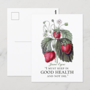 Carte Postale Jane Eyre - Garder En Bonne Santé - Fraises