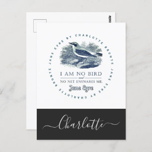 Carte Postale Jane Eyre - I Am No Bird - Ajouter Votre Nom
