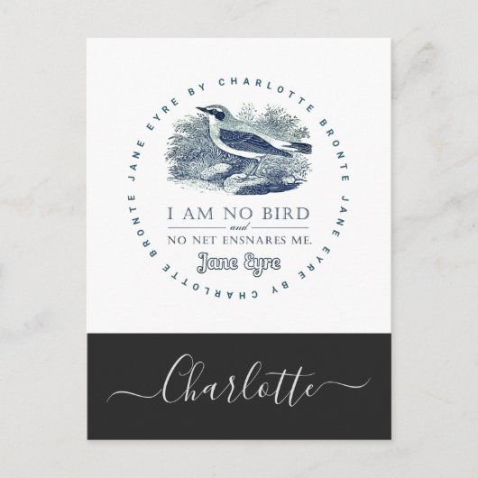 Carte Postale Jane Eyre - I Am No Bird - Ajouter Votre Nom (Devant)