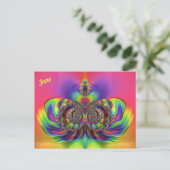 Carte Postale JANE ~ Motif de conception 3D ~ Multi Couleurs (Debout devant)