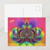 Carte Postale JANE ~ Motif de conception 3D ~ Multi Couleurs (Devant / Derrière)