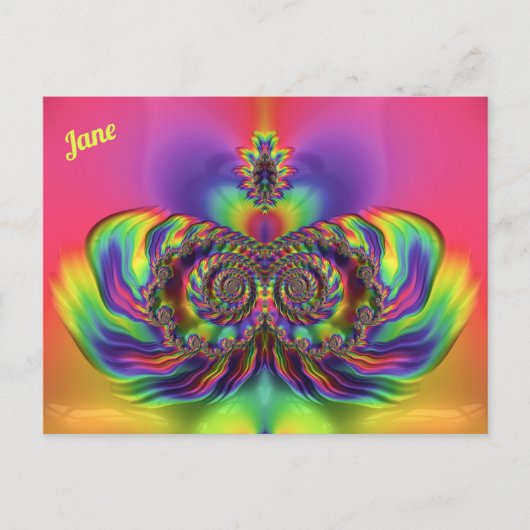 Carte Postale JANE ~ Motif de conception 3D ~ Multi Couleurs (Devant)
