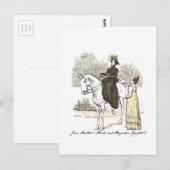 Carte Postale Jane on Horseback - Jane Austen Pride & Préjugés (Devant / Derrière)