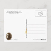 Carte Postale Jane Pierce, Première Dame des Etats-Unis (Dos)