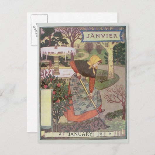 Carte Postale janvier (Devant / Derrière)