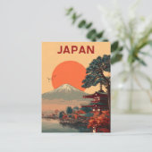 Carte Postale Japan Mount Fuji vintage (Debout devant)