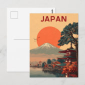 Carte Postale Japan Mount Fuji vintage (Devant / Derrière)