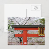 Carte Postale Japan Shrines et Sakura (Devant / Derrière)