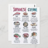 Carte Postale Japanese cuisine (Devant / Derrière)