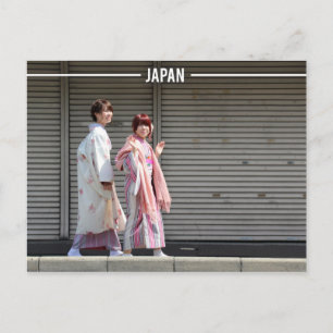 Carte Postale Japanese Girls dressed in Kimonos/Yukata