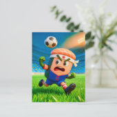 Carte Postale Japanese sushi roll soccer player in stadium (Debout devant)