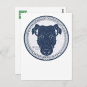 Carte Postale Japanese terrier paper-cutting /日本テリア・切り絵 トートバッグ (Devant / Derrière)