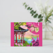 Carte Postale Japon Pagode Japonaise Aquarelle Voyage (Debout devant)