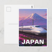 Carte Postale Japon Shinkansen Mt Fuji Voyage (Devant / Derrière)