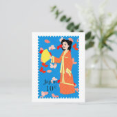 Carte postale Japon Stamp Girl (Debout devant)