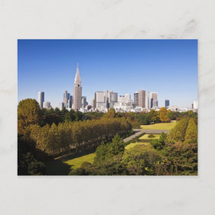 Carte Postale Japon. Tokyo. Skyline du quartier de Shinjuku et
