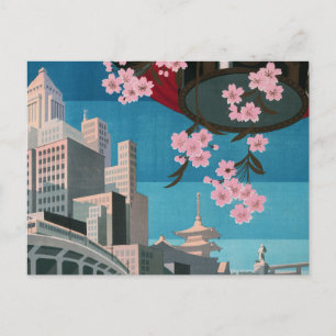 Carte Postale Japon Tokyo Vintage Affiche de voyage japonaise