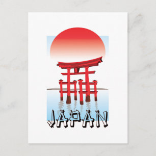 Carte Postale Japon, Torii Gate au coucher du soleil,