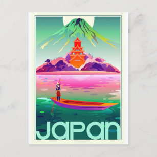 Carte Postale Japon, voyage vintage
