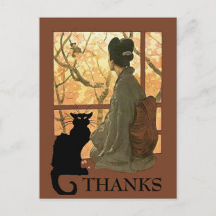 Carte Postale Japonais Cat Neko, modifier le texte