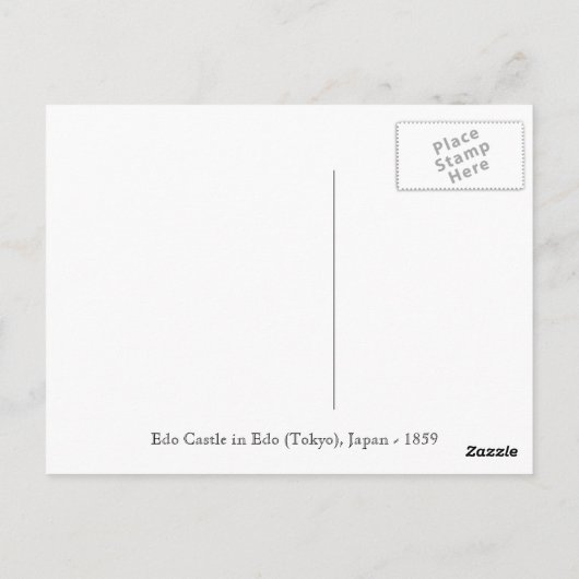 Carte Postale Japonais Edo Tokyo Castle Palace Complexe Engravin (Dos)