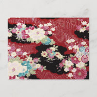 Japonais KIMONO Textile, motif floral