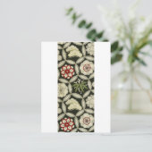 Carte Postale Japonais KIMONO Textile, motif floral (Debout devant)