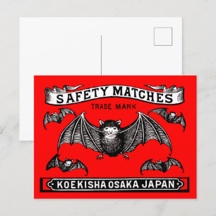 Carte Postale Japonais La Sécurité Correspond À Art Bats