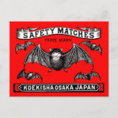 Carte Postale Japonais La Sécurité Correspond À Art Bats (Devant)