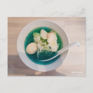 Carte Postale Japonais Ramen Nouilles Bleu Photo Tokyo Japon