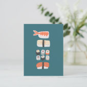 Carte Postale Japonais Sushi Nigiri Maki (Debout devant)