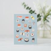 Carte Postale Japonais Sushi Nigiri Maki (Debout devant)