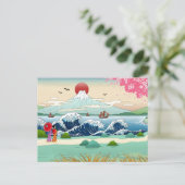 Carte postale japonaise adorable (Debout devant)