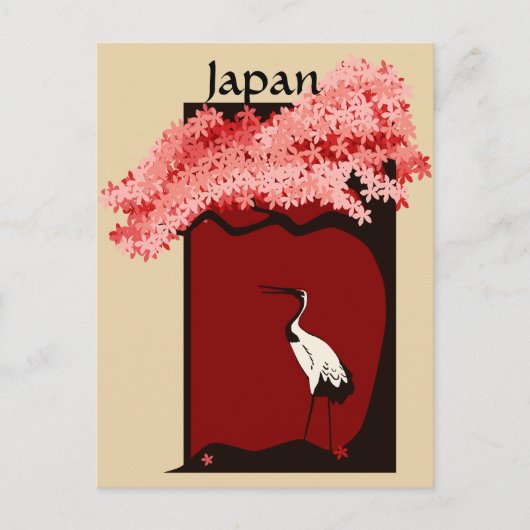 Carte postale japonaise Crane (Devant)