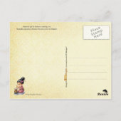 Carte Postale Japonaise en kimono cuisine riz (Dos)