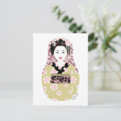 Carte postale japonaise Geisha Matryoshka (Debout devant)