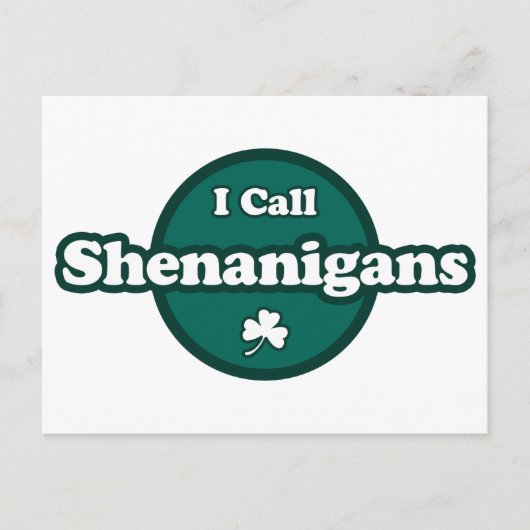 Carte Postale J'Appelle Les Shenanigans Mignons Irlandais Dire (Devant)